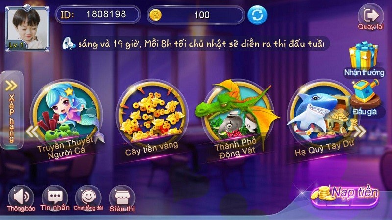 Cổng game còn có mục bắn cá chuyên để người chơi giải trí