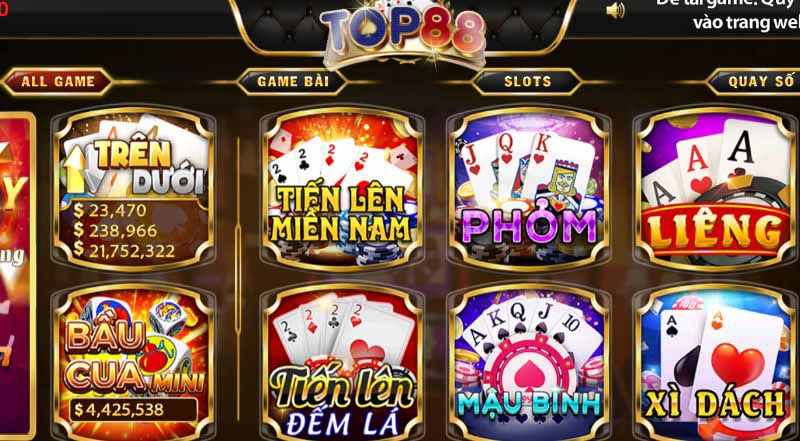 Top88 | Top88 tài xỉu - Game bài đổi thưởng đại gia. Nạp rút đơn giản 3 Giftcode không giới hạn
