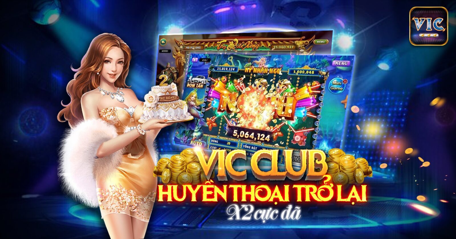 Vic club - Game đổi thưởng huyền thoại tái xuất, thử ngay 2022 1 Vic club người chơi được trải nghiệm và tận hưởng không gian game