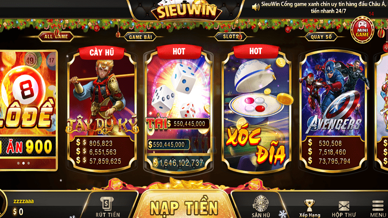 Sieuwin net| Chơi game cực chất nhận quà siêu hấp dẫn 2023 2 Với hàng trăm những tựa game khác nhau