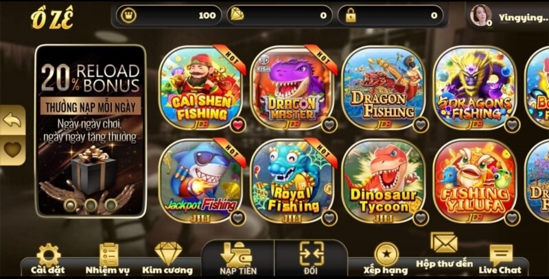 Oze6868 – Thiên Đường Giải Trí Đổi Thưởng Hàng Đầu 2023 3 Cổng game chú trọng thiết kế giao diện cực kỳ bắt mắt