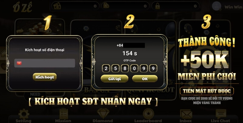 Oze6868 – Thiên Đường Giải Trí Đổi Thưởng Hàng Đầu 2023 4 Thao tác đăng ký tài khoản qua số điện thoại cực dễ dàng