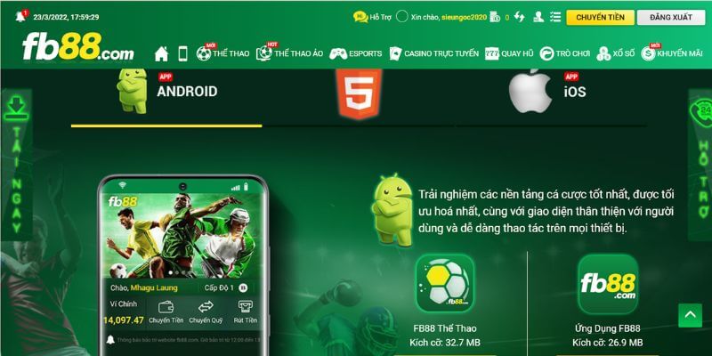 Fb88 – Nhà Cái Cá Cược Thể Thao Đẳng Cấp 5 Sao Quốc Tế 2023 7 Thao tác tải app về điện thoại cực dễ dàng chỉ với 4 bước cơ bản
