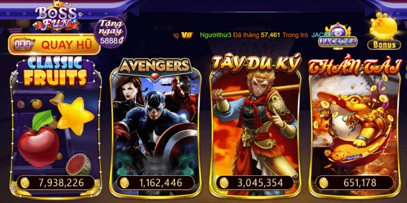 Các game slot trên cổng game Bossfun có cách chơi đơn giản