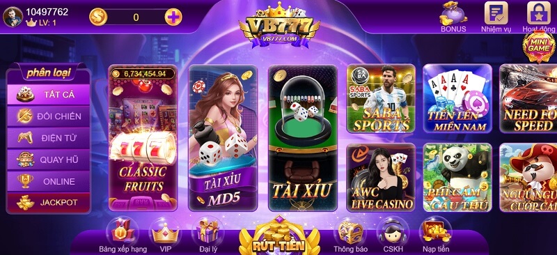 VB777 - Cổng game đổi thưởng tiền thật đáng trải nghiệm nhất 2023 2 Giao diện hoàn mỹ không thể chê của cổng game VB777