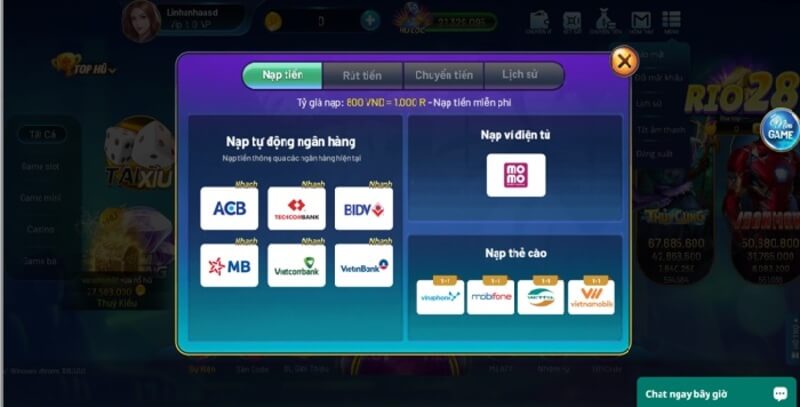 Rio66 - Sân chơi cá cược đẳng cấp nhất mọi thời đại 6 Hình thức nạp tiền đa dạng đem tới sự thuận tiện cho người chơi