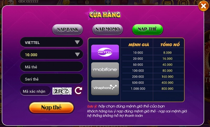 Nohu52 - Địa chỉ chơi game đổi thưởng đỉnh nhất hiện nay 7 Nạp tiền vào tài khoản lấy vốn trải nghiệm game