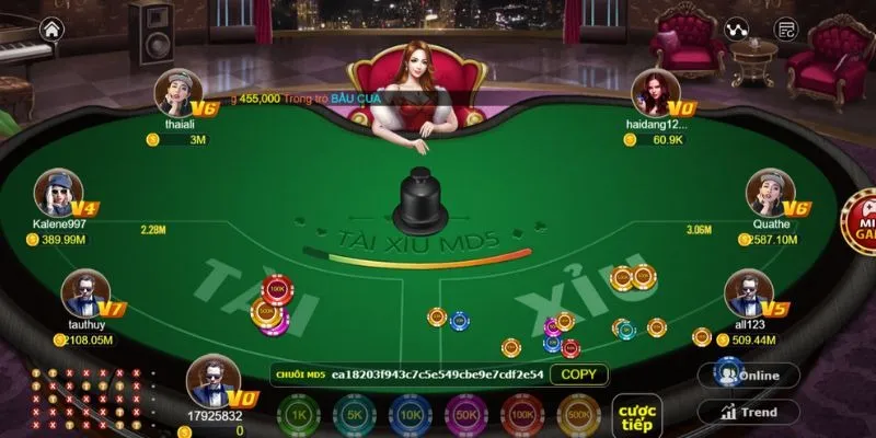 Tài xỉu md5 68 game bài có kết quả đáng tin cậy hàng đầu hiện nay 5 Đặt xèng cược vào cửa Tài hoặc Xỉu để tiếp tục game