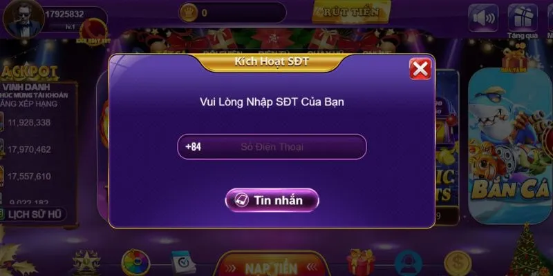 Tài xỉu md5 68 game bài có kết quả đáng tin cậy hàng đầu hiện nay 3 Kích hoạt số điện thoại để tạo tài khoản mới tại 68gb