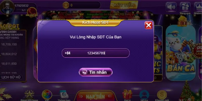 Xóc đĩa 68 game bài - Top game xanh chín có lượt chơi cao nhất 3 Truy cập website và chọn kích hoạt số điện thoại để đăng ký