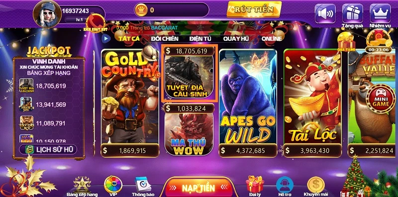 Tuyệt địa cầu sinh 68 game bài - Trải nghiệm slot game hấp dẫn 1 Tuyệt địa cầu sinh 68 game bài đỉnh cao slot game đổi thưởng